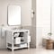 James Martin Vanities Breckenridge 36in Single Vanity, Bright White w/ 3 CM White Zeus Top 330-V36-BW-3WZ - alternate 2